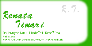 renata timari business card